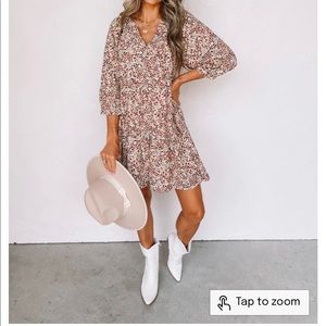 Dainty floral shift dress
